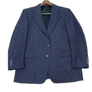 E. Thomas Nordstrom Cashmere Wool Blazer Mens 42L Preppy Vintage
